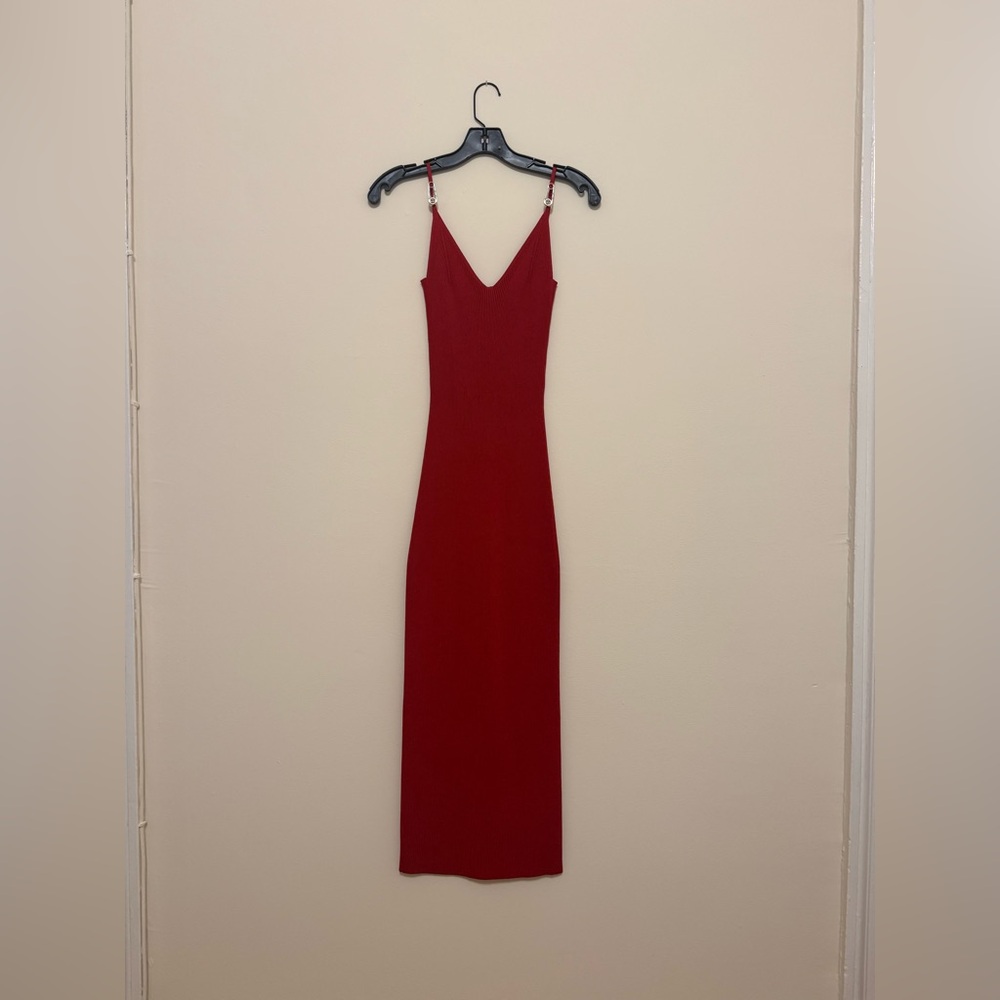 Versace Red Midi Dress